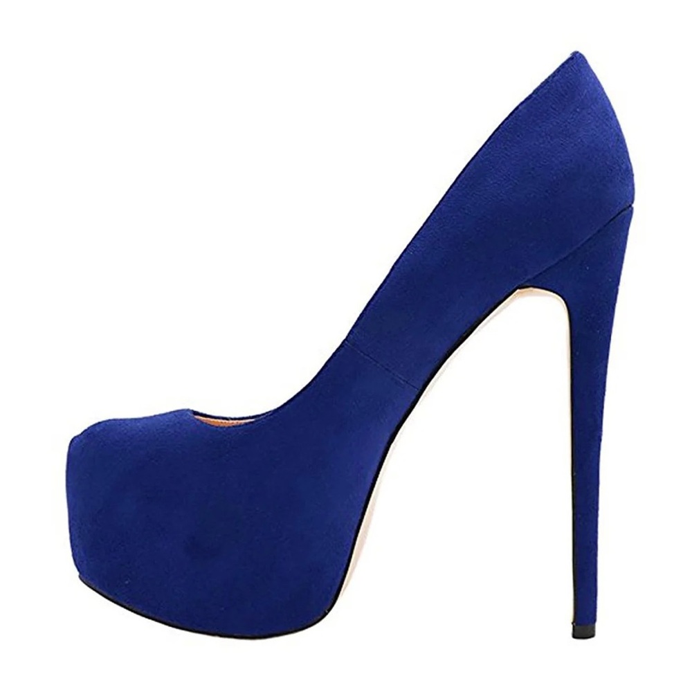 Dream Pairs Blue Stiletto Heels Suede Pumps